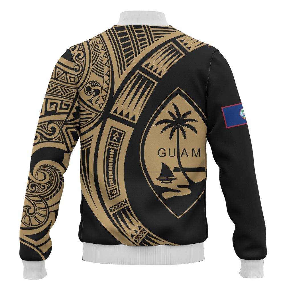 Guam Baseball Jacket Polynesia Tribal Spirits Of Guam Seal