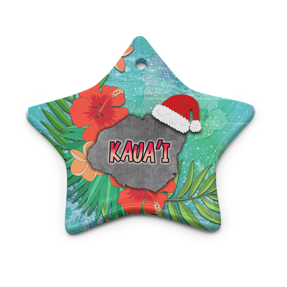 Hawaii Ceramic Ornament Christmas KauaÊ»i Island