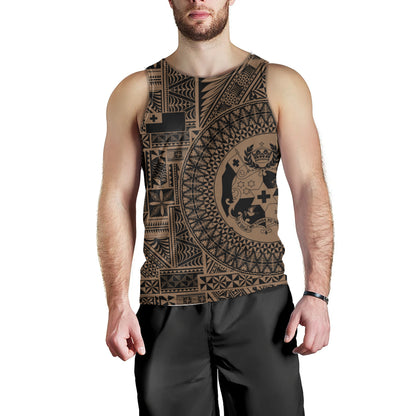 Tonga Tank Top Royal Seal Tribal Pattern