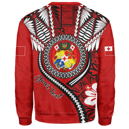 Tonga Sweatshirt Custom Tribal Ngatu Pattern Circle Style