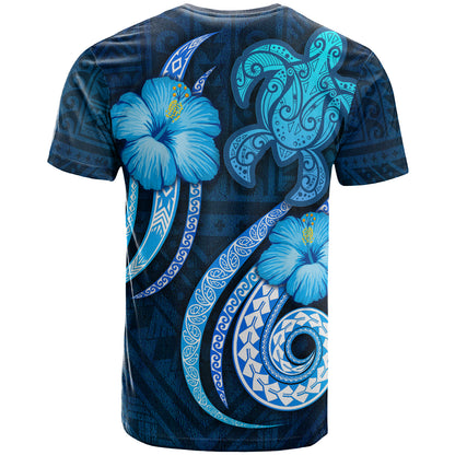 Hawaii Kanaka Maoli Personalised T-Shirts - Turtle and Tribal Tattoo Of Polynesian