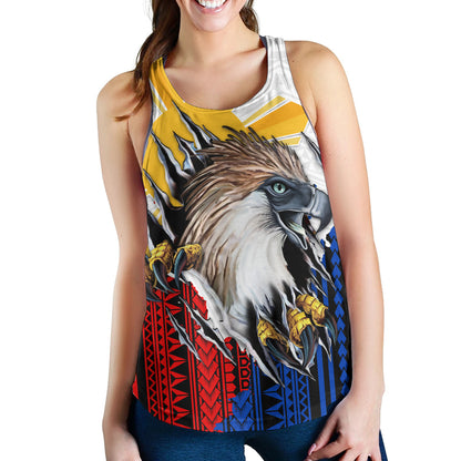 Philippines Filipinos Women Tank Eagle Claws Scratching Grunge Style
