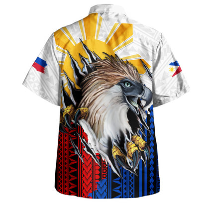 Philippines Filipinos Hawaiian Shirt Eagle Claws Scratching Grunge Style