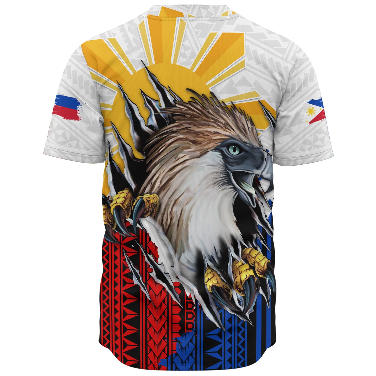 Philippines Filipinos Baseball Shirt Eagle Claws Scratching Grunge Style