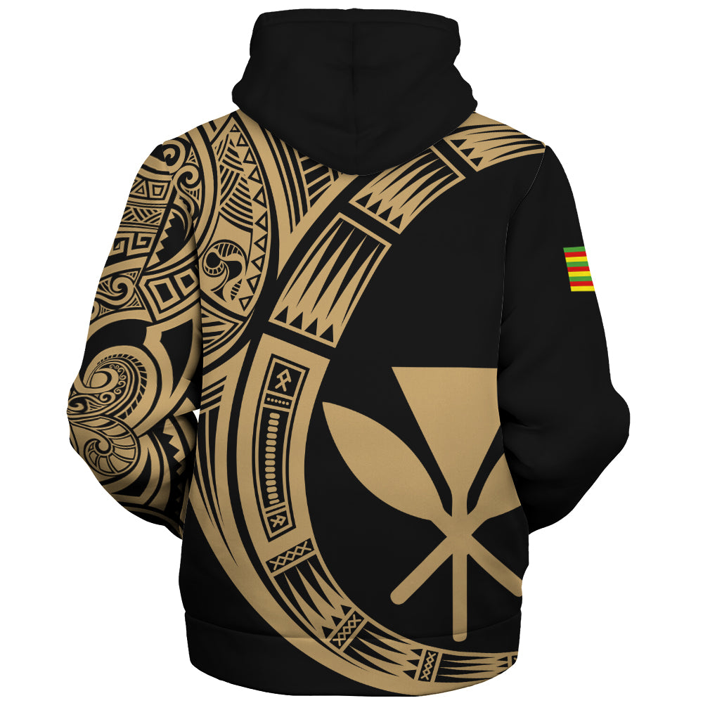 Hawaii Sherpa Hoodie Polynesia Tribal Spirits Of Kanaka Seal
