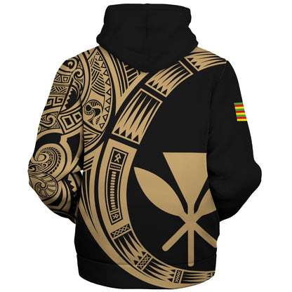 Hawaii Sherpa Hoodie Polynesia Tribal Spirits Of Kanaka Seal