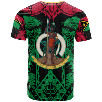 Vanuatu T-Shirt - Custom Vanuatu "Long God yumi stanap" Polynesian Pride T-Shirt