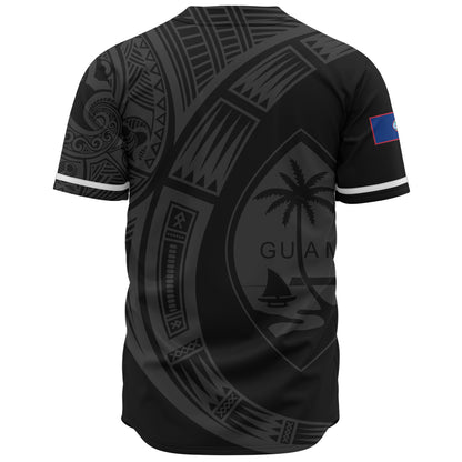 Guam Baseball Shirt Polynesia Tribal Spirits Of Guam Seal