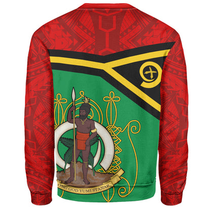 Vanuatu Sweatshirt Melanesia Flag And Coat Of Arms