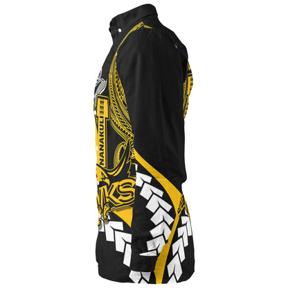 Hawaii Custom Long Sleeve Shirt - Nanakuli High School Polynesian Tribal Pattern