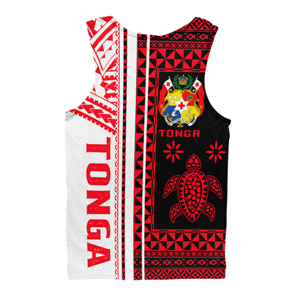Tonga Men Tank Top - Custom Proud To be Tongan Polynesian Patterns With Tonga Kupesi