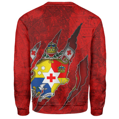 Tonga Sweatshirt Coat Of Amrs Scratches Cracks Style
