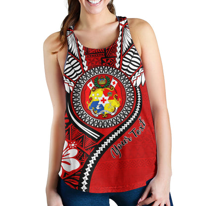 Tonga Women Tank Custom Tribal Ngatu Pattern Circle Style