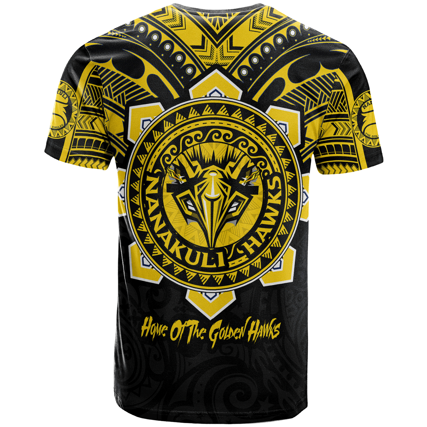 Hawaii T-Shirt Custom Nanakuli High & Intermediate School Home Of Golden Hawks Tribal Style