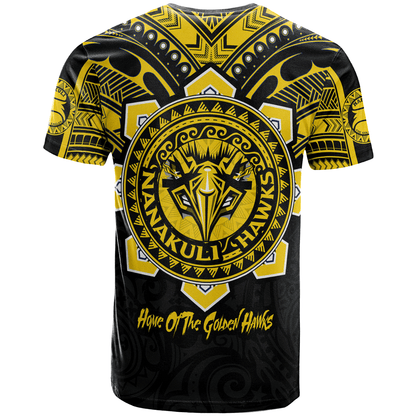 Hawaii T-Shirt Custom Nanakuli High & Intermediate School Home Of Golden Hawks Tribal Style