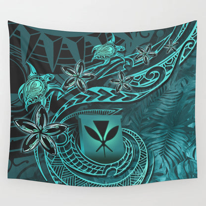 Hawaii Tapestry Kanaka Maoli Tropical Leaves Polynesian Pattern