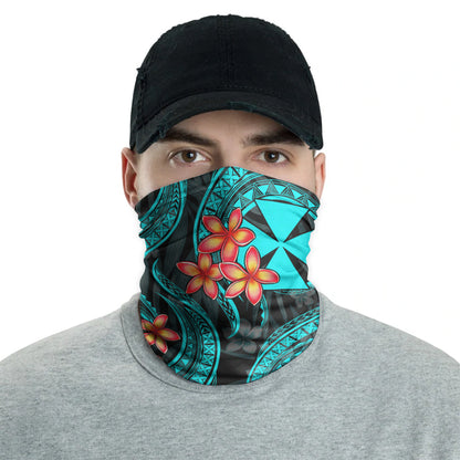 Wallis and Futuna Neck Gaiter - Plumeria Turquoise