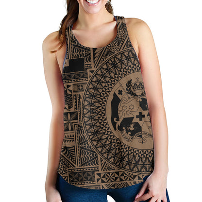 Tonga Women Tank Royal Seal Tribal Pattern