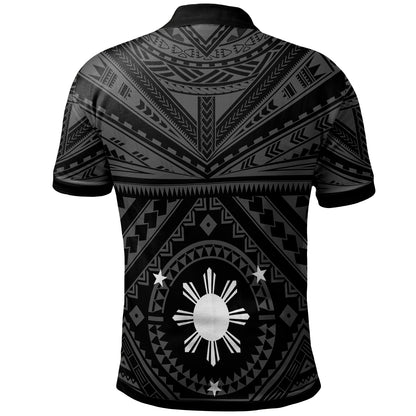 Custom Philippines Polo Shirt - Polynesian Tattoo Style
