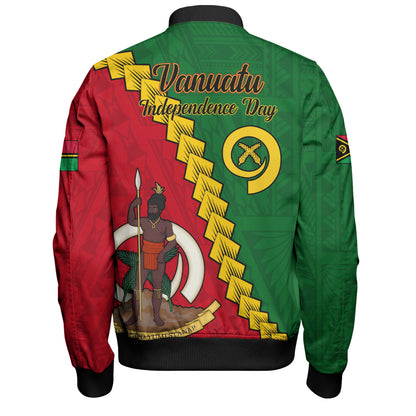 Vanuatu Bomber Jacket Tribal Coat Of Arms With Flag Independence Day