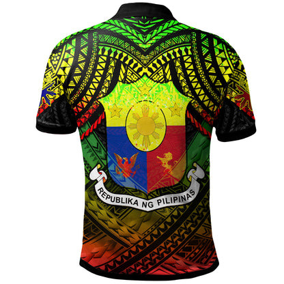 Philippines Polo Shirt - Custom Hope Begins In Your Home Reggae Style