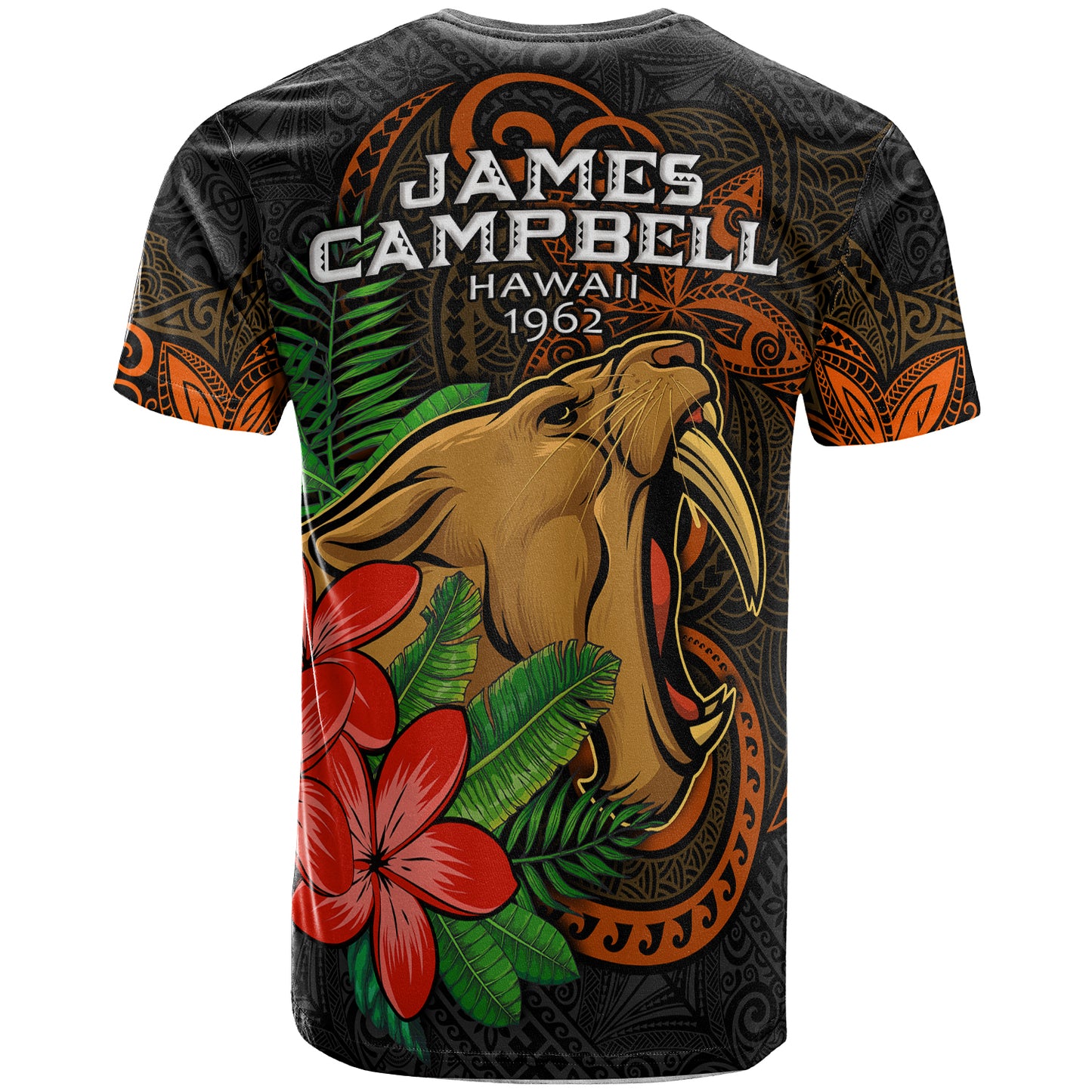 Hawaii Custom Personalised T-shirt - James Campbell High School Polynesian Tribal Pattern