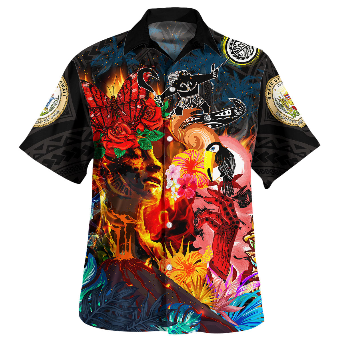 Hawaii Short Sleeve Shirt - Custom Maui And Pele Create Hawai'i
