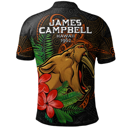 Hawaii Custom Personalised Polo Shirt - James Campbell High School Polynesian Tribal Pattern