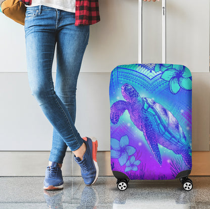 Hawaii Luggage Cover Turtle Underwater Sea Polynesian Style