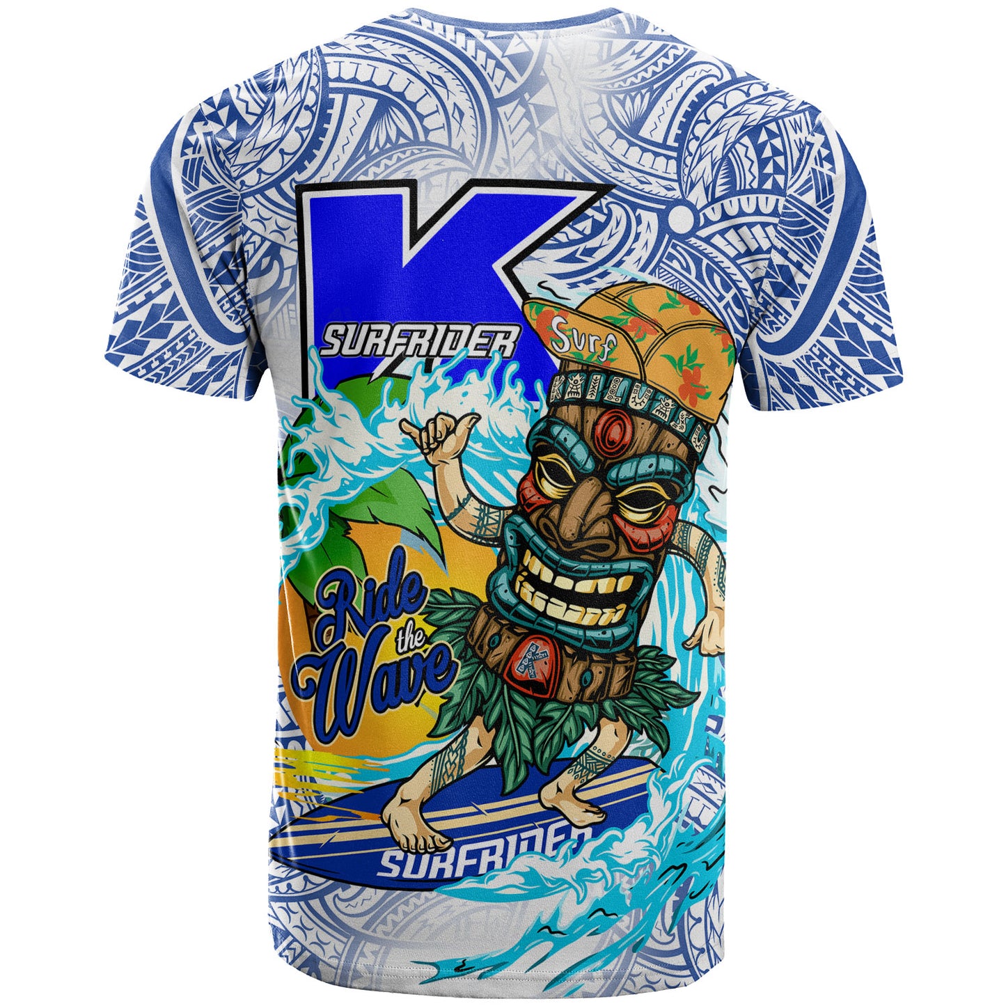 Hawaii Polynesian Custom Personalised T-shirt - Kailua High School Tiki Tribal Surfriders Polynesian Culture