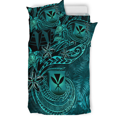 Hawaii Bedding Set Kanaka Maoli Tropical Leaves Polynesian Pattern