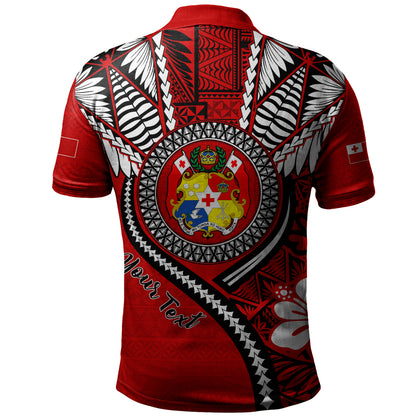 Tonga Polo Shirt Custom Tribal Ngatu Pattern Circle Style