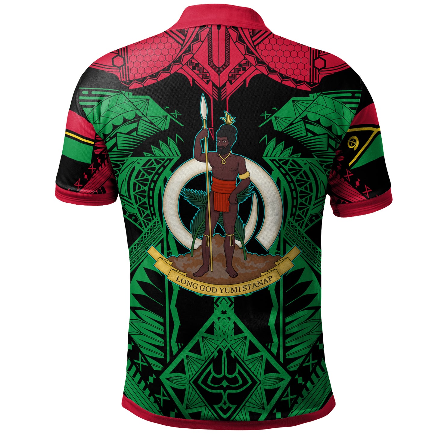 Vanuatu Polo Shirt - Custom Vanuatu "Long God yumi stanap" Polynesian Pride Polo Shirt