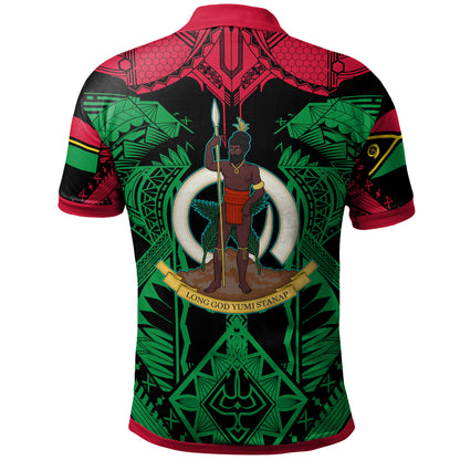 Vanuatu Polo Shirt - Custom Vanuatu "Long God yumi stanap" Polynesian Pride Polo Shirt
