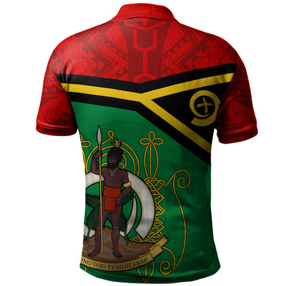 Vanuatu Polo Shirt Melanesia Flag And Coat Of Arms
