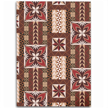 Samoa Area Rug Siapo Pattern Print