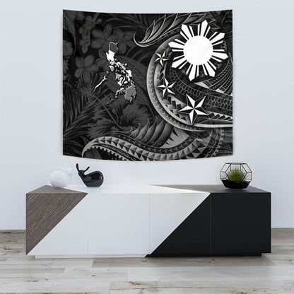 Philippines Filipinos Tapestry Philippines Sun Tribal Patterns Tropical Flowers Curve Style