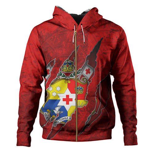 Tonga Hoodie Coat Of Amrs Scratches Cracks Style
