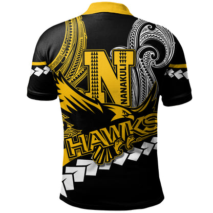 Hawaii Custom Personalised Polo Shirt - Nanakuli High School Polynesian Tribal Pattern