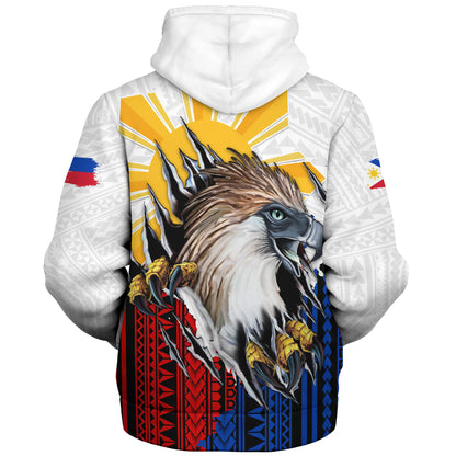 Philippines Filipinos Sherpa Hoodie Eagle Claws Scratching Grunge Style