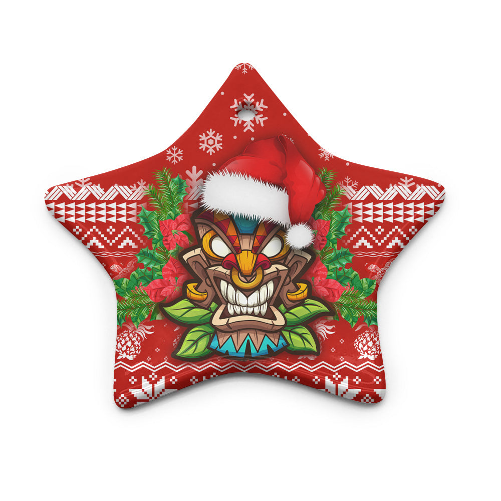 Hawaii Ceramic Ornament Christmas Tiki Mask