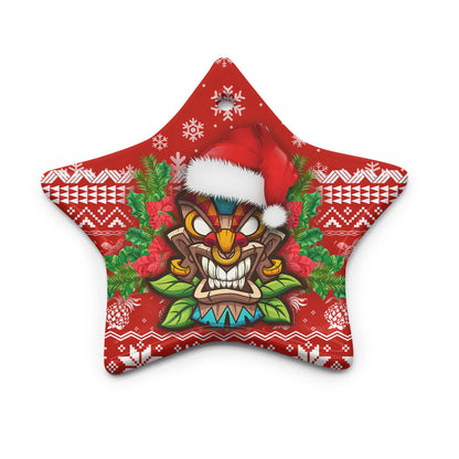 Hawaii Ceramic Ornament Christmas Tiki Mask