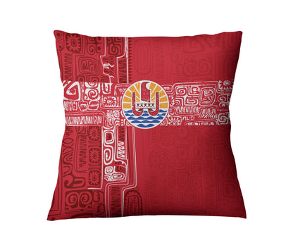 Tahiti Pillow Cover French Polynesia Pattern Vintage Style