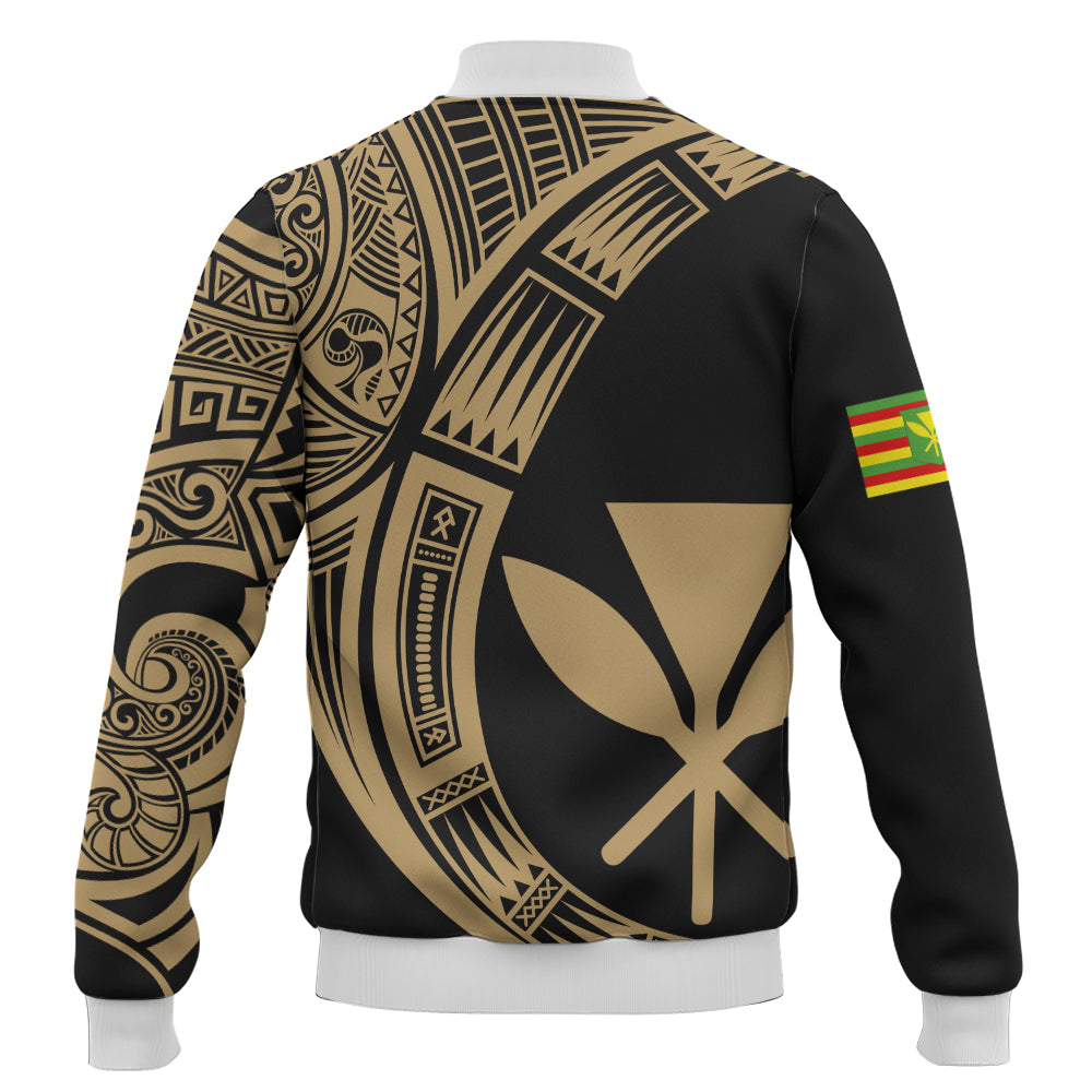 Hawaii Baseball Jacket Polynesia Tribal Spirits Of Kanaka Seal