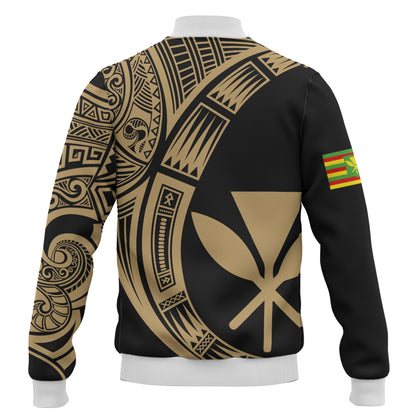 Hawaii Baseball Jacket Polynesia Tribal Spirits Of Kanaka Seal
