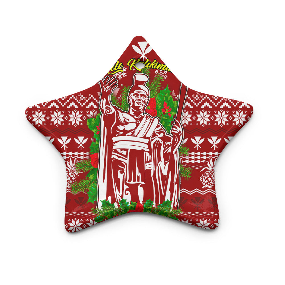 Hawaii Ceramic Ornament Christmas Hawaii King Polynesian Pattern