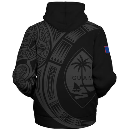 Guam Sherpa Hoodie Polynesia Tribal Spirits Of Guam Seal
