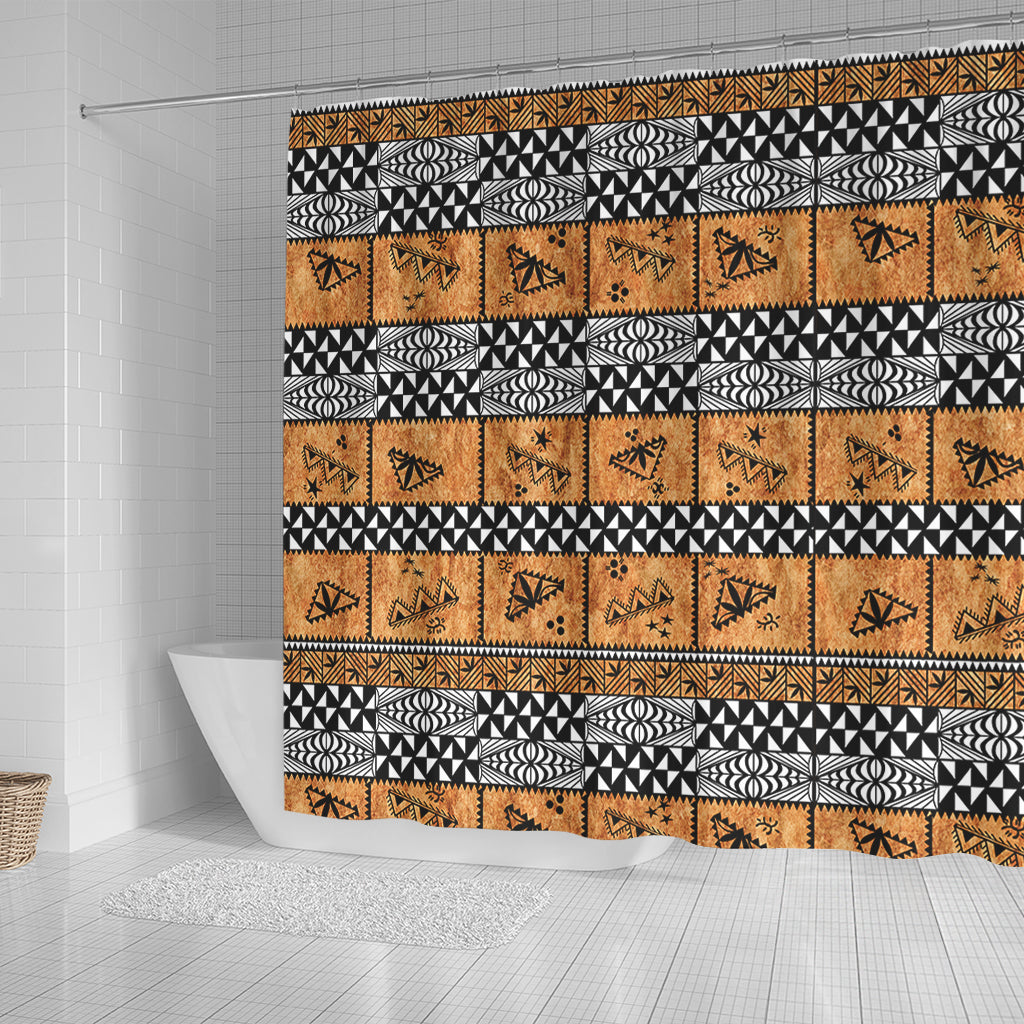 Tonga Shower Curtain Tapa Pattern