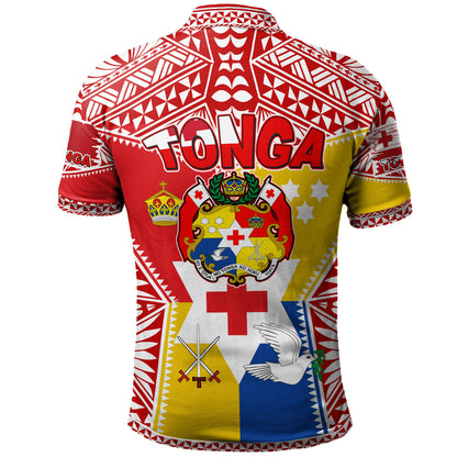 Tonga Polynesian Polo Shirt - Custom Tonga Pride Royal Standard Of Tonga Polo Shirt