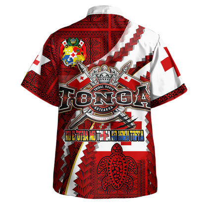 Tonga Aotearoa Tribal Roots Hawaiian Shirt - Custom Tonga Polynesian Pride With Coat Of Arms And Tonga Map Kupesi